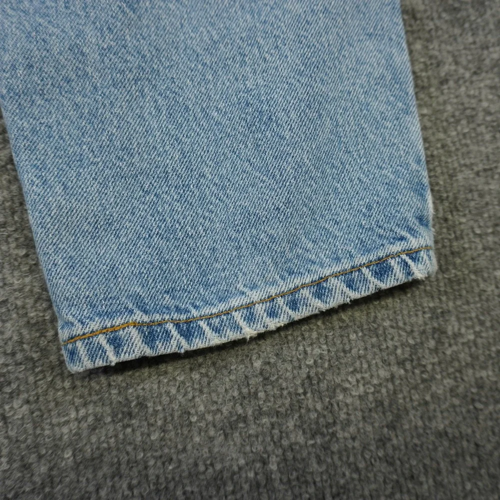 Vintage Levis 550 Relaxed Fit Tapered Mens Light Wash Orange Tab Jeans 34x32 90s